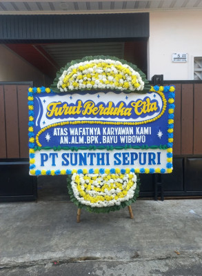 Papan Bunga Duka di Sukodadi
